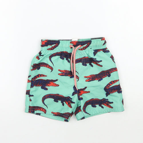 George Boys Green Geometric  Bermuda Shorts Size 2 Years