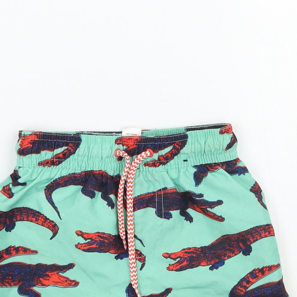George Boys Green Geometric  Bermuda Shorts Size 2 Years