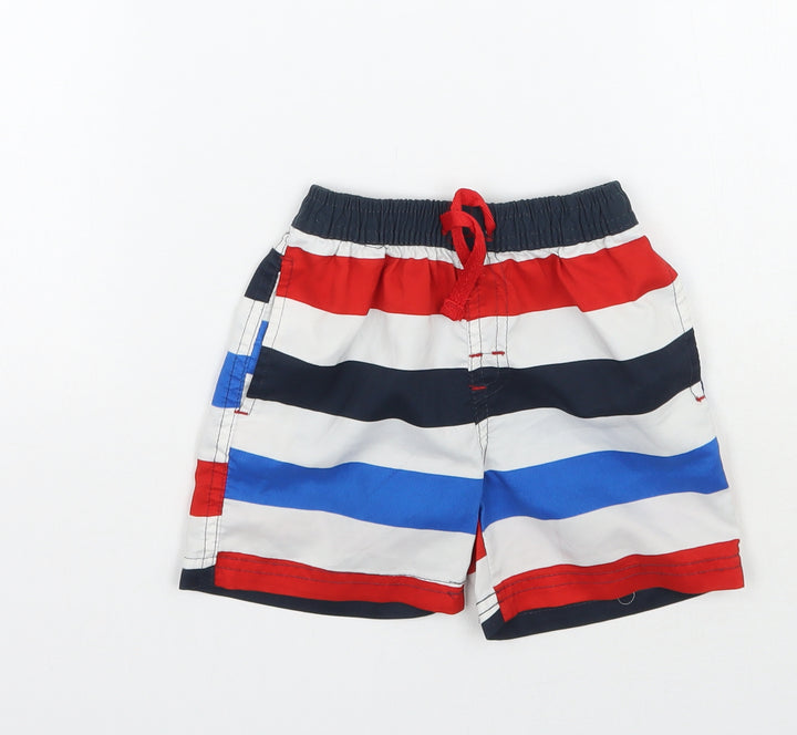 Primark Boys White Striped  Cropped Trousers Size 12-18 Months