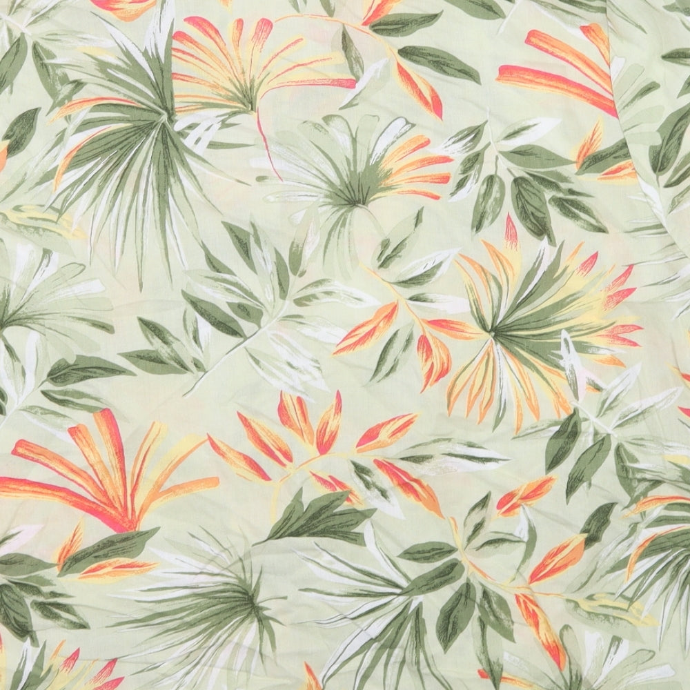 Daxon Womens Green Floral  Basic Button-Up Size 22