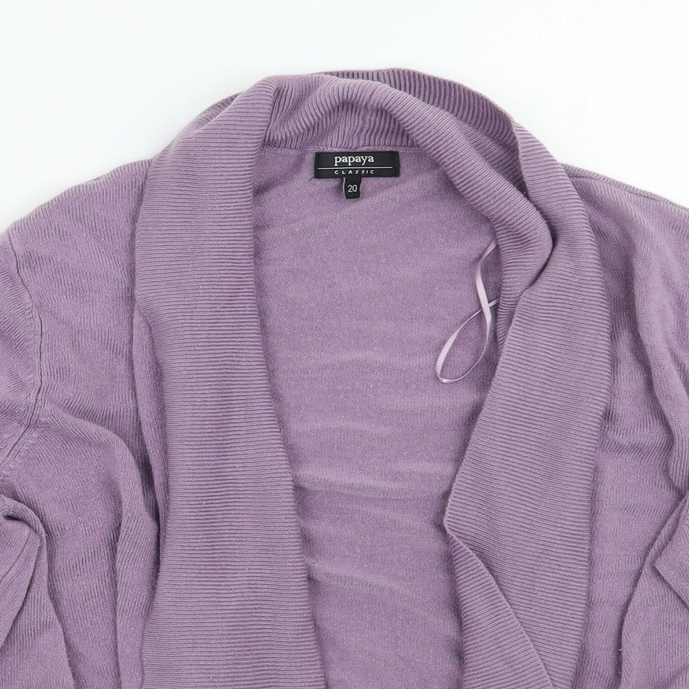 Papaya Womens Purple   Cardigan Jumper Size 20