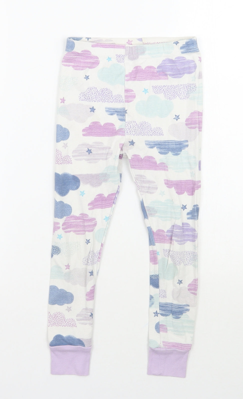 Kirkland Girls White Geometric  Sweatpants Trousers Size 5 Years