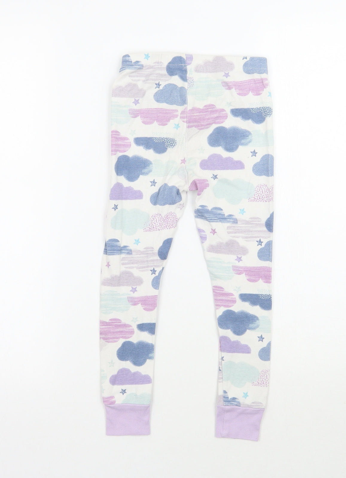 Kirkland Girls White Geometric  Sweatpants Trousers Size 5 Years