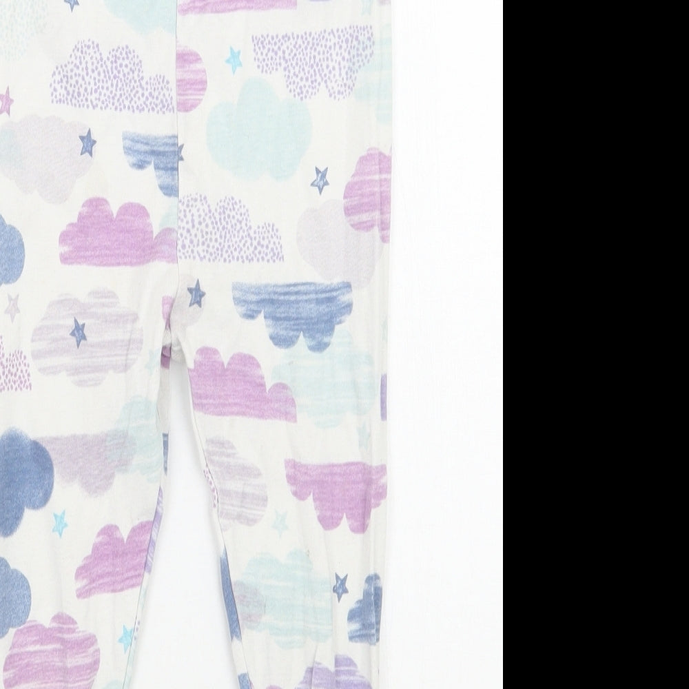 Kirkland Girls White Geometric  Sweatpants Trousers Size 5 Years