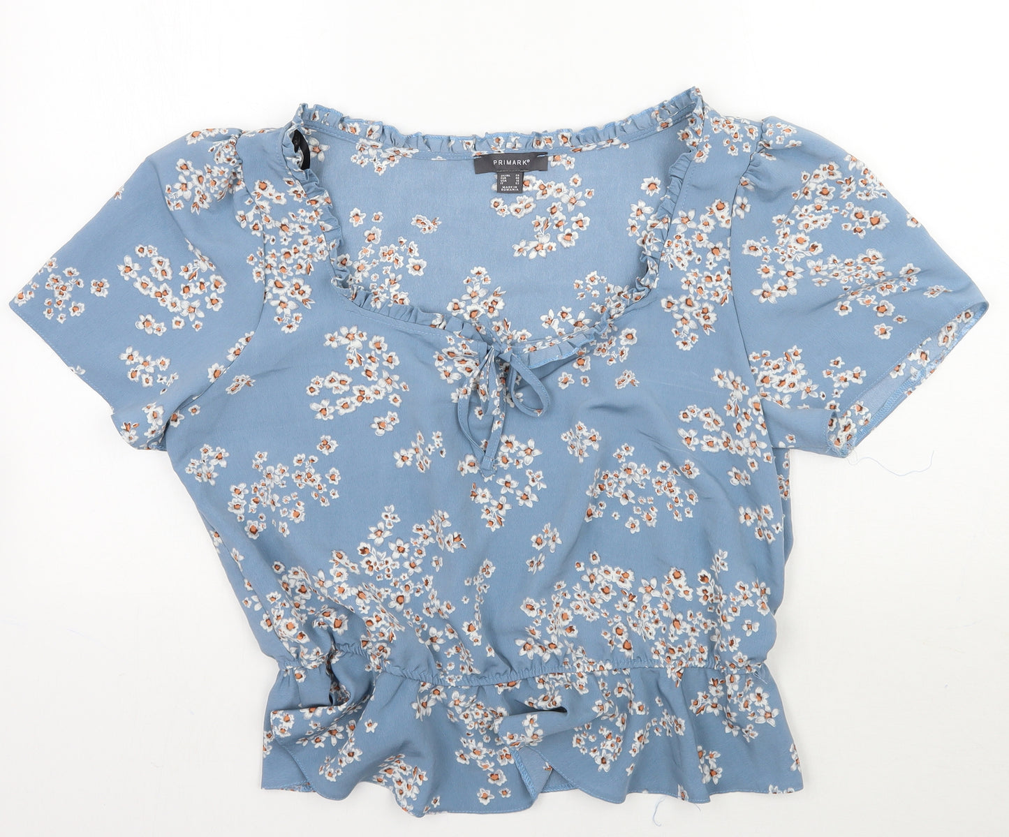 Primark Womens Blue Floral  Basic Blouse Size 20