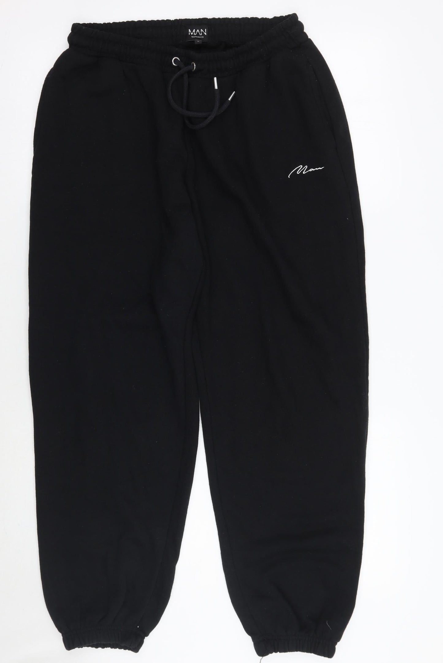 Boohoo Mens Black   Sweatpants Trousers Size L L27 in