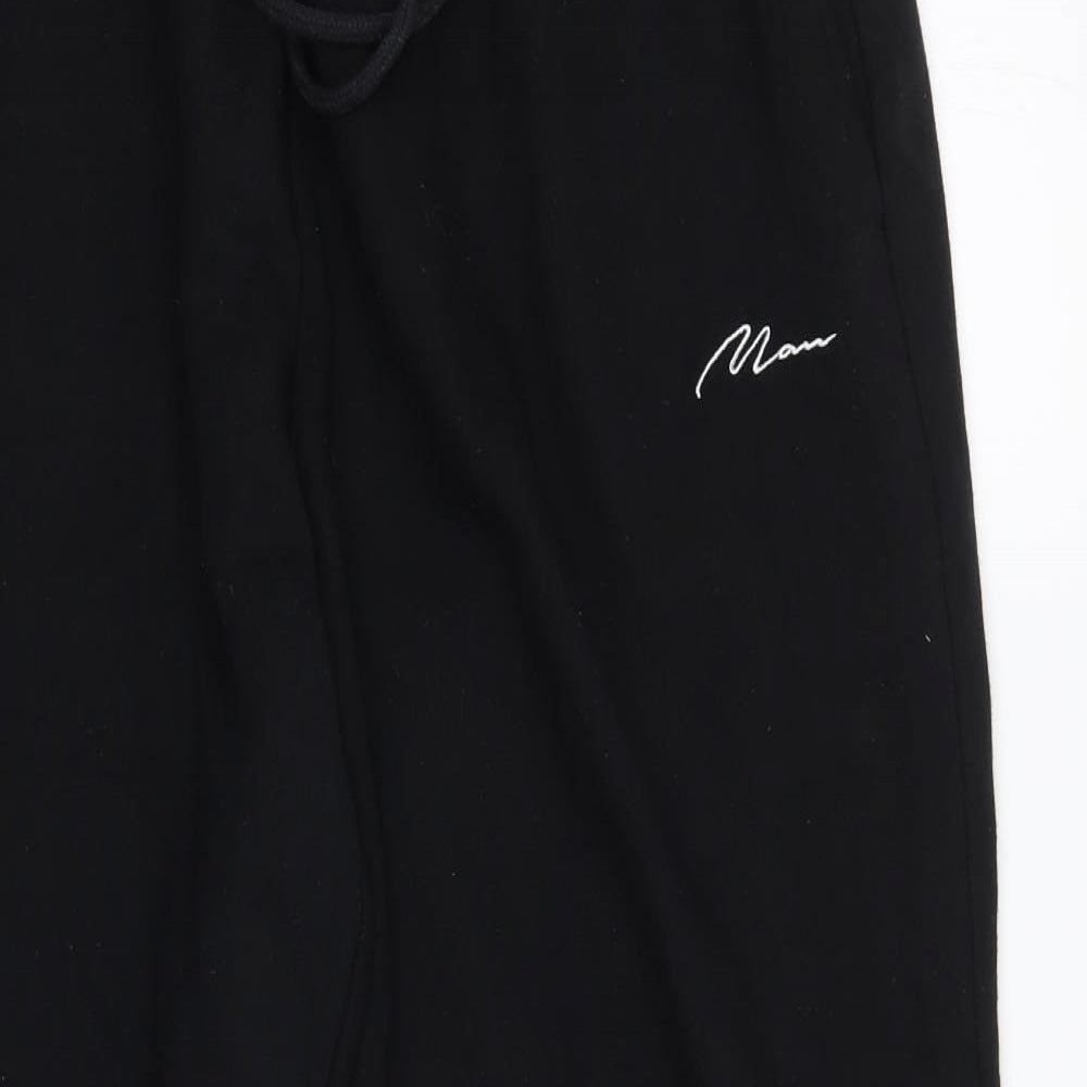 Boohoo Mens Black   Sweatpants Trousers Size L L27 in