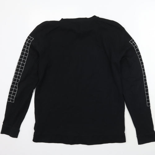 FOREVER 21 Mens Black Check  Pullover Jumper Size M