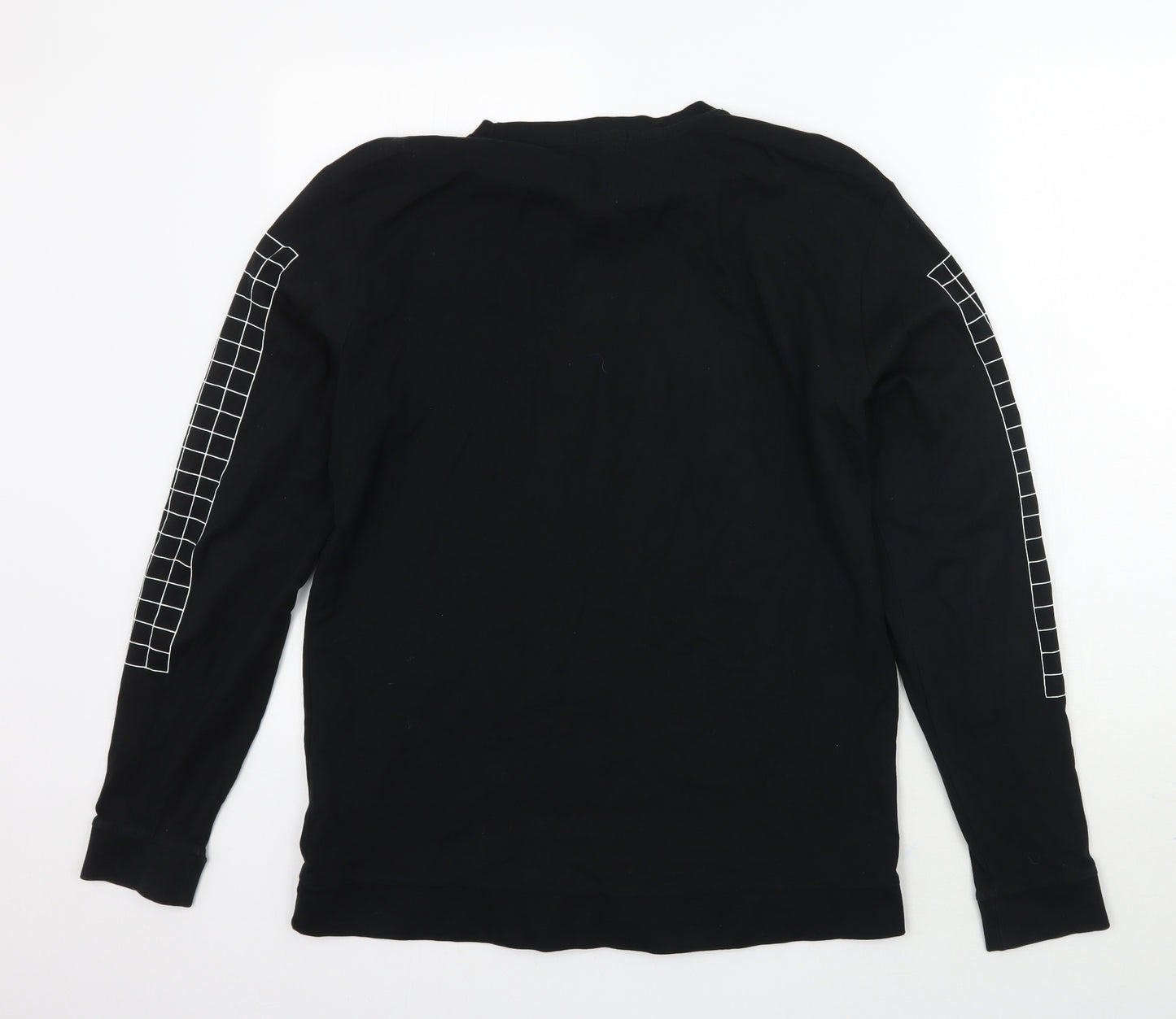 FOREVER 21 Mens Black Check  Pullover Jumper Size M