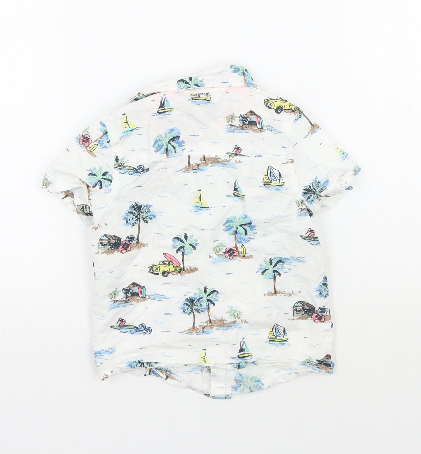 Primark Baby White Geometric  Basic Button-Up Size 18-24 Months