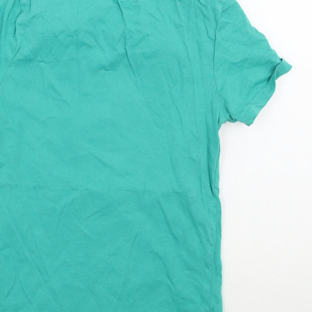 H&M Girls Green Geometric  Basic T-Shirt Size 9 Years