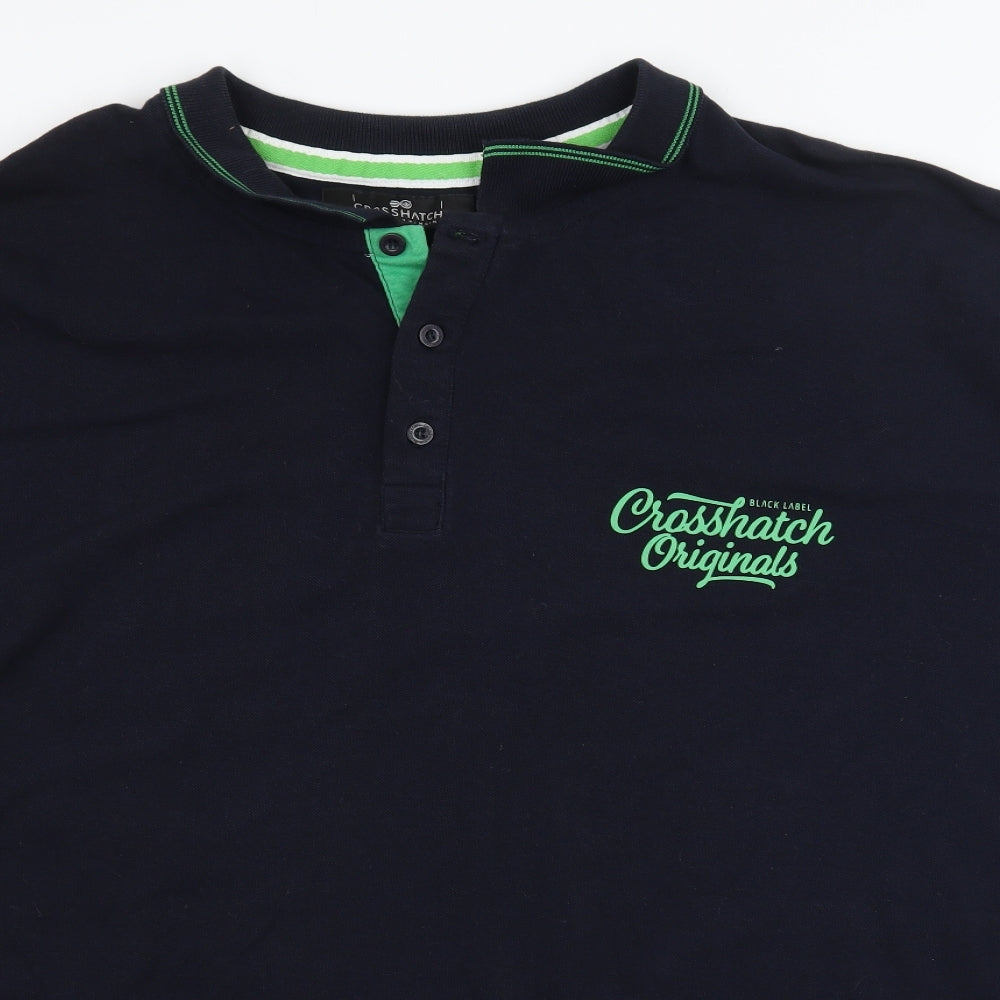 Crosshatch Mens Blue    Polo Size 4XL  - Size 5XL