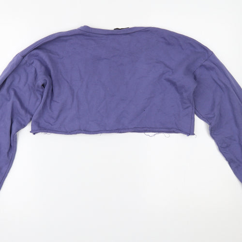 PRETTYLITTLETHING Womens Purple   Cropped Blouse Size S