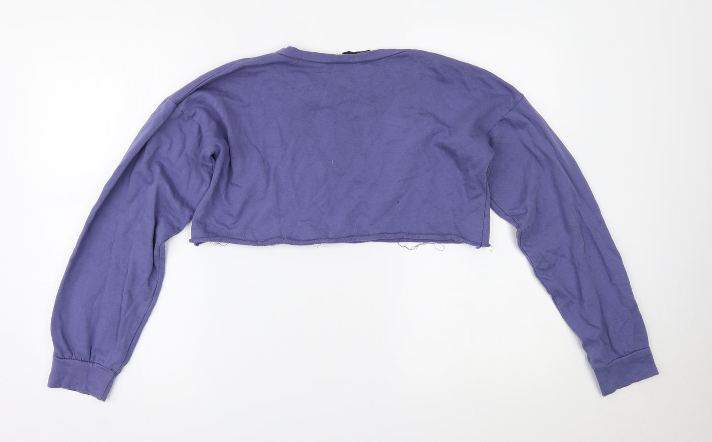 PRETTYLITTLETHING Womens Purple   Cropped Blouse Size S