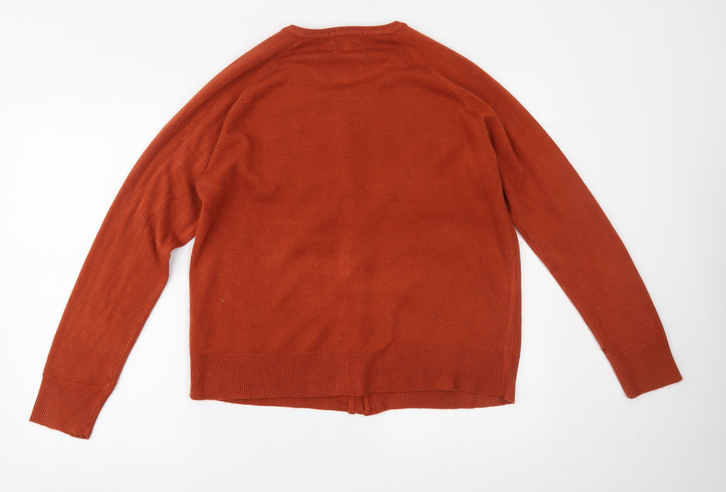 Sarah Hamilton Womens Orange   Cardigan Jumper Size XL