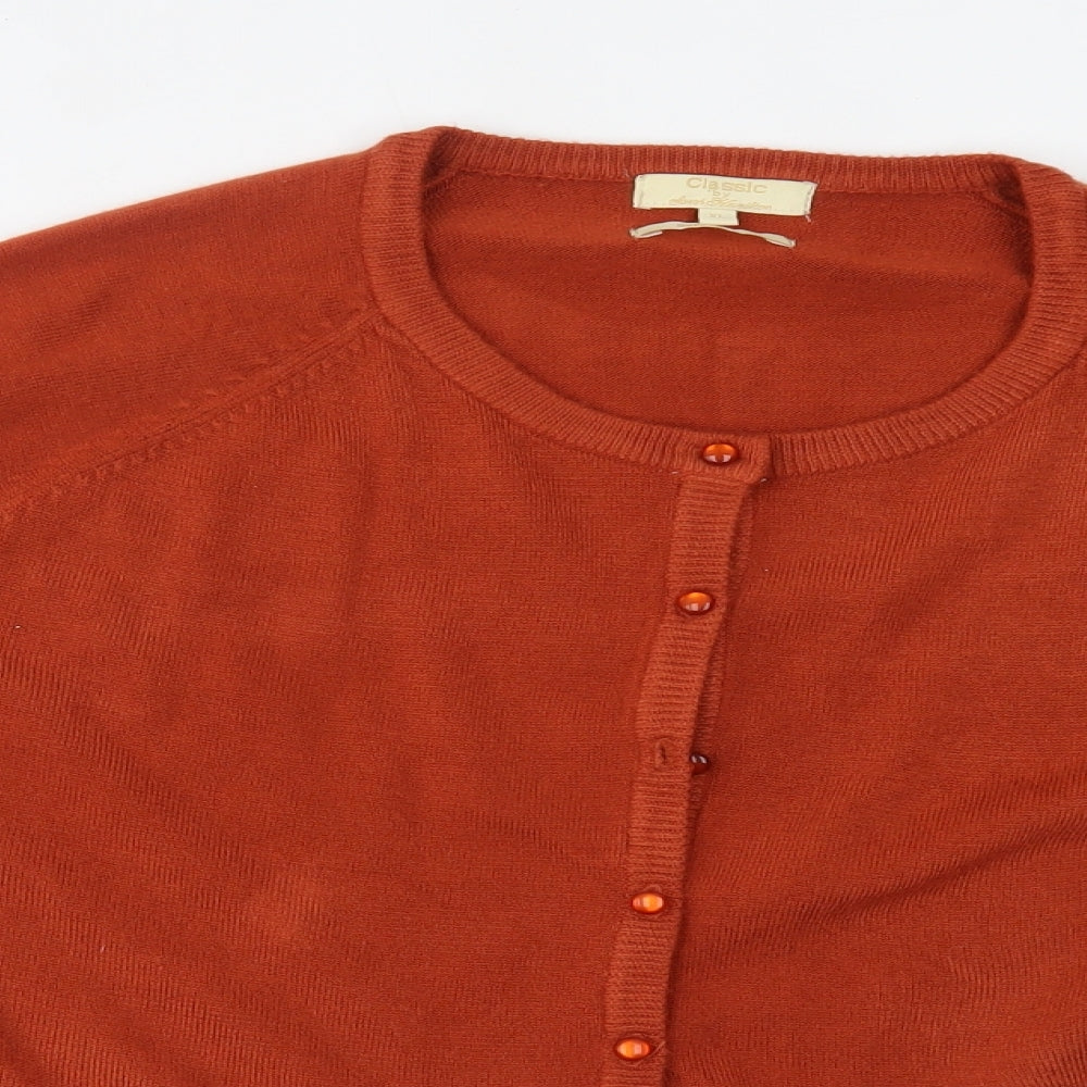 Sarah Hamilton Womens Orange   Cardigan Jumper Size XL