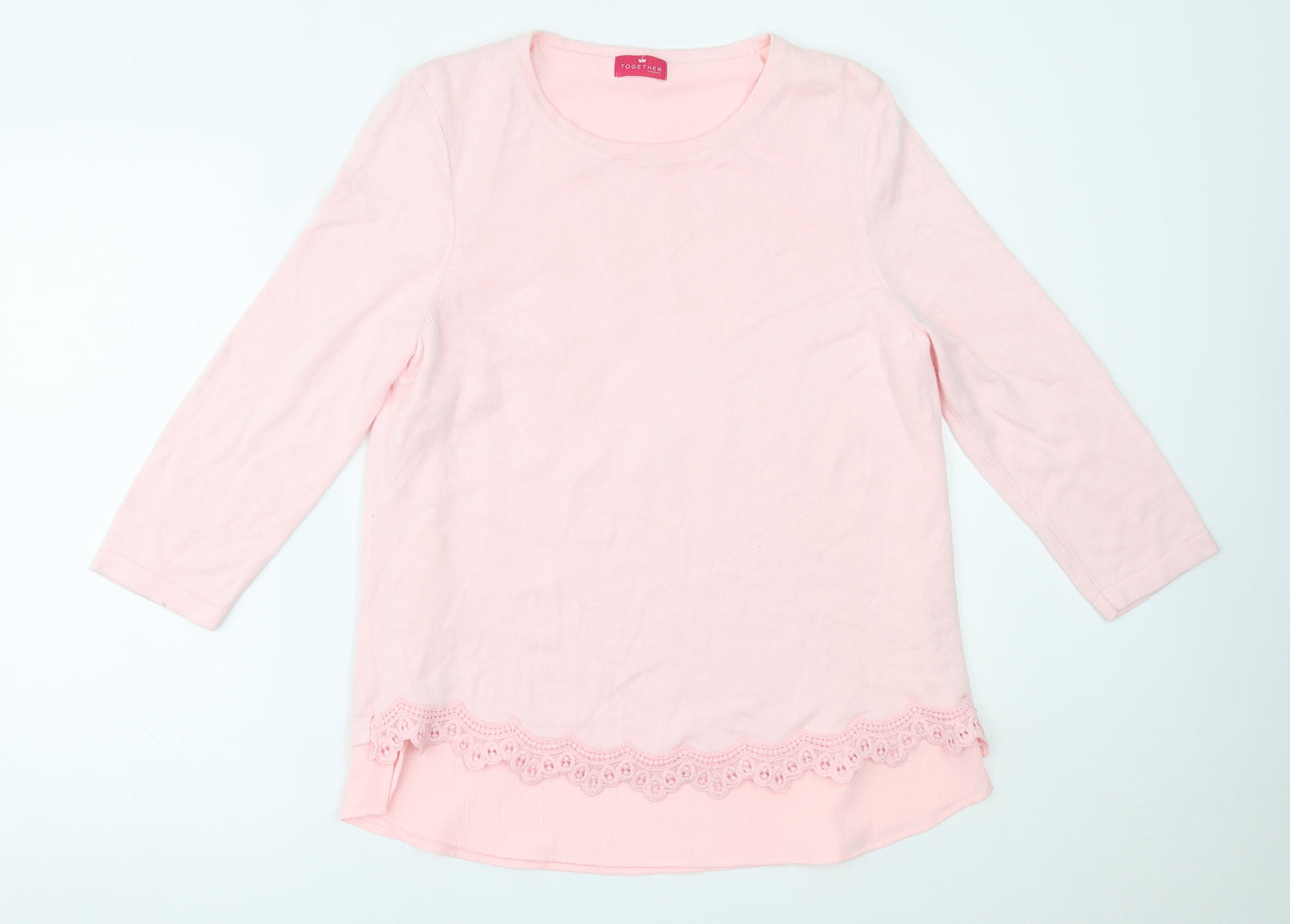 Together Womens Pink   Basic Blouse Size 12
