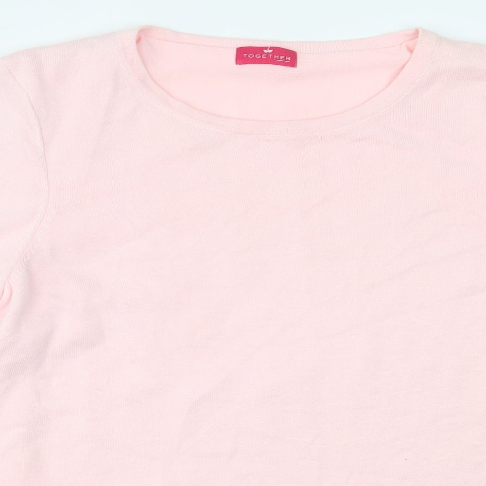 Together Womens Pink   Basic Blouse Size 12