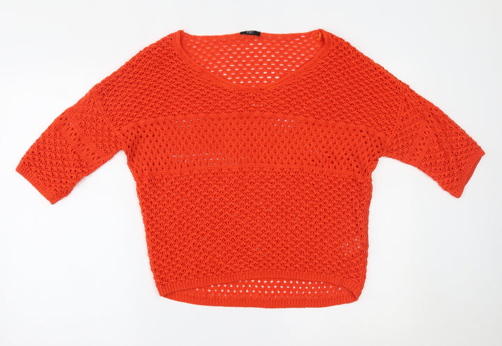 F&F Womens Orange Basic Blouse Size 14