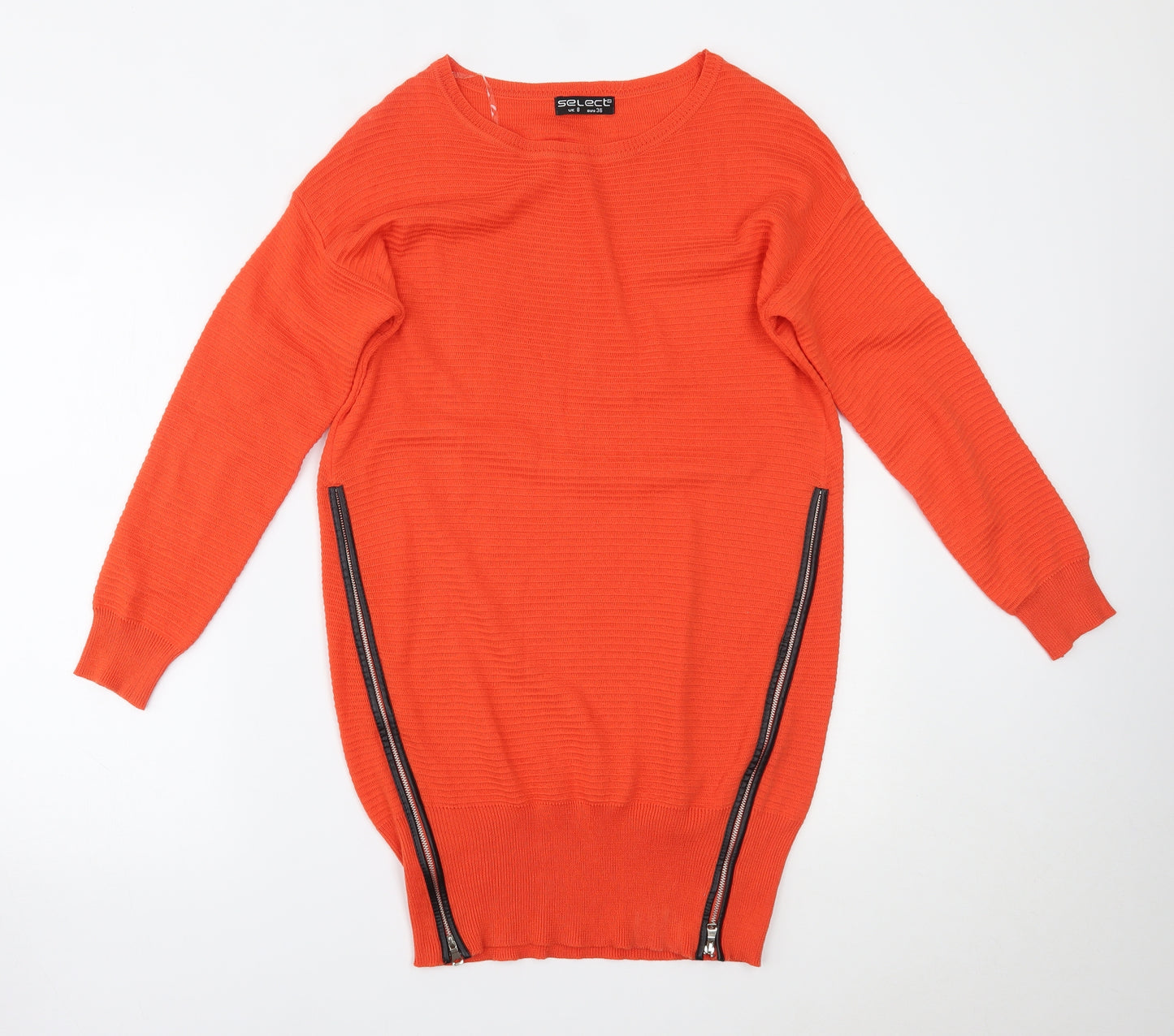 Select Womens Orange   Pullover Jumper Size 8
