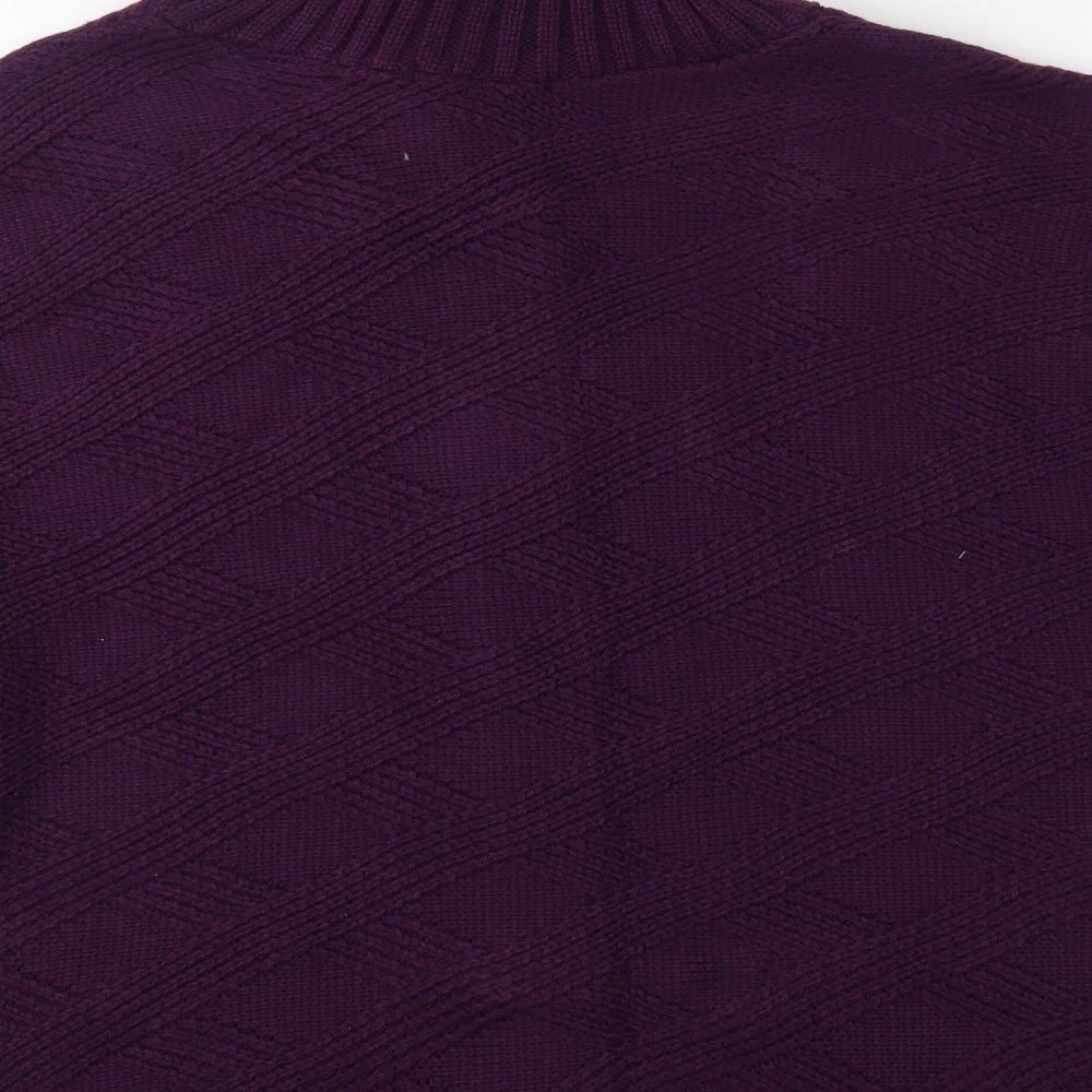 Bm Collection Womens Purple   Cardigan Jumper Size M