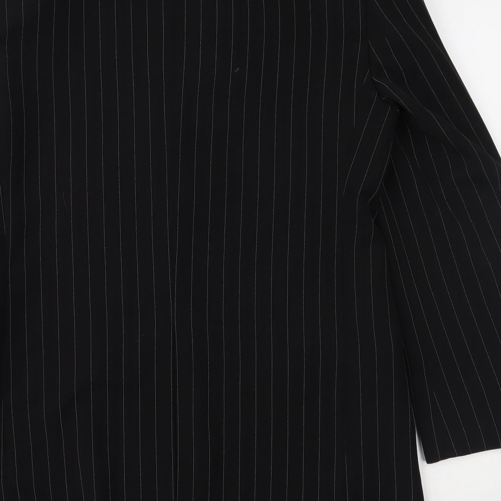 BLAKES Mens Black Striped  Jacket Suit Jacket Size 38