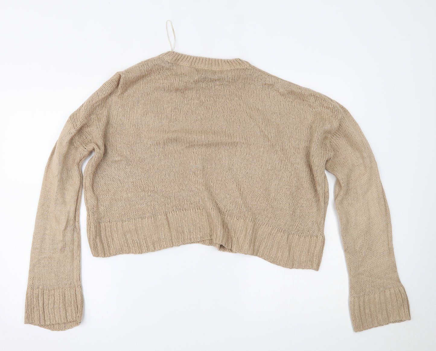 New Look Womens Beige   Cropped Blouse Size L
