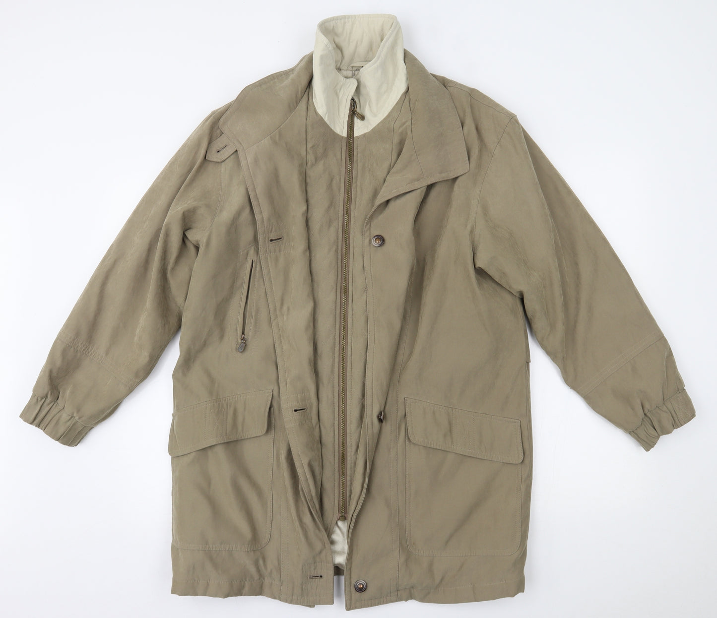 BHS Womens Beige   Parka Coat Size 10