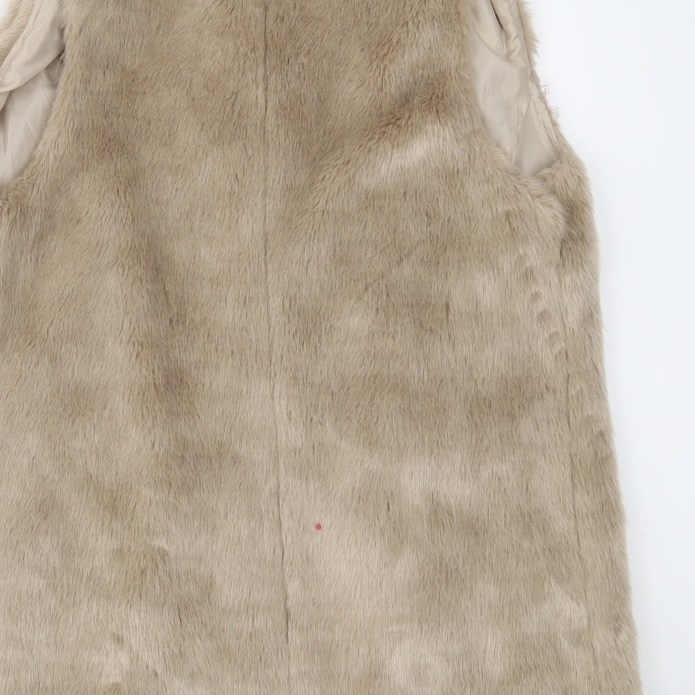 Papaya Womens Beige   Gilet Coat Size 12