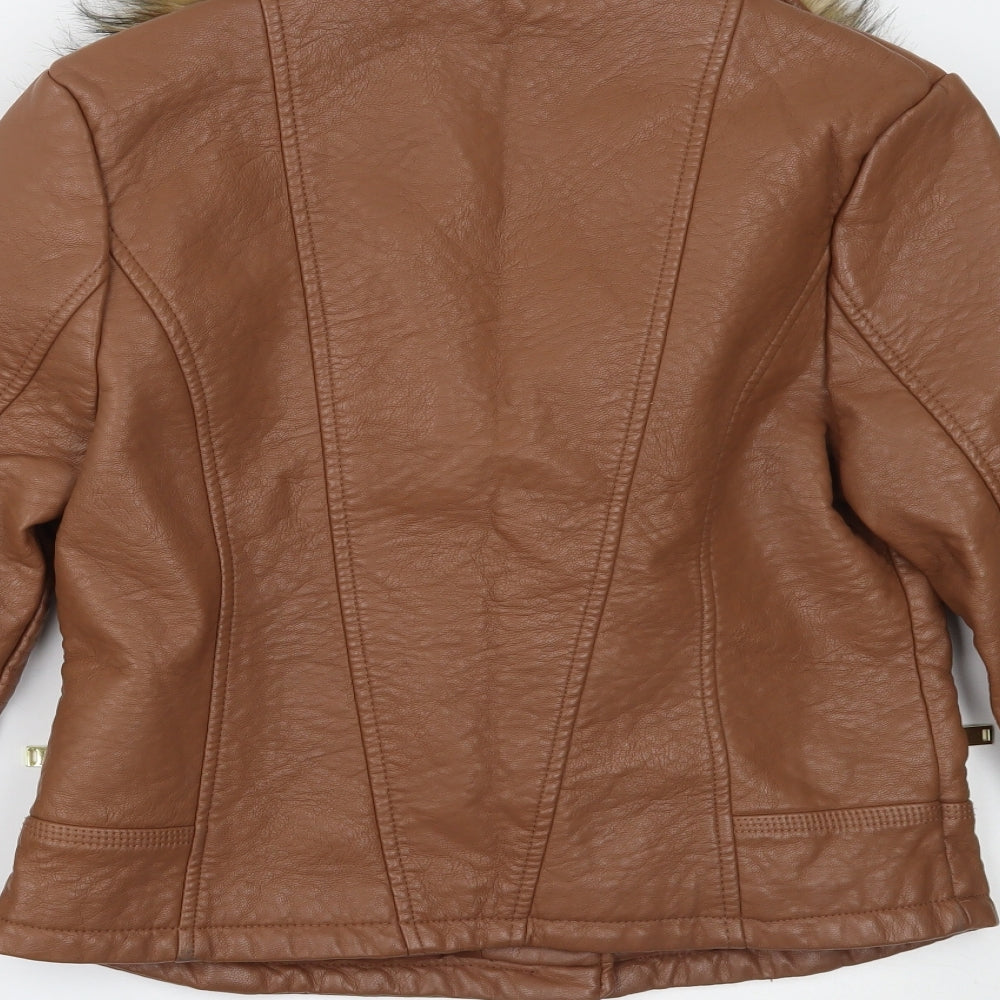 George Womens Brown   Motorcycle Jacket Jacket Size 12
