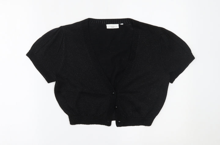 New Look Womens Black Cardigan Jumper Size 14