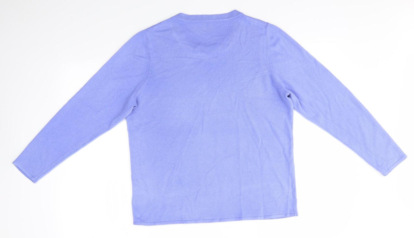 Bonmarché Womens Blue   Pullover Jumper Size 16