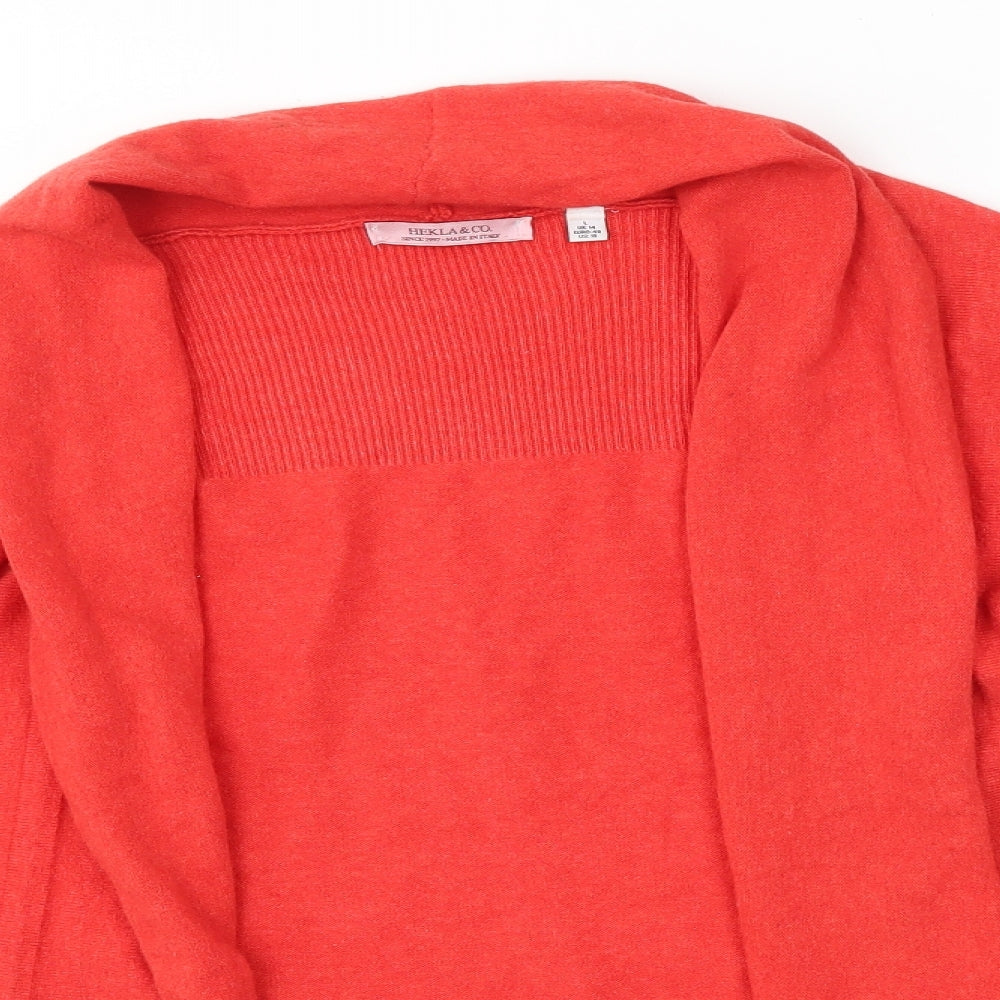 HEKLA & CO Womens Red   Cardigan Jumper Size L