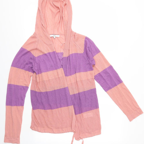NEXT Womens Pink Striped  Cardigan Jumper Size 10