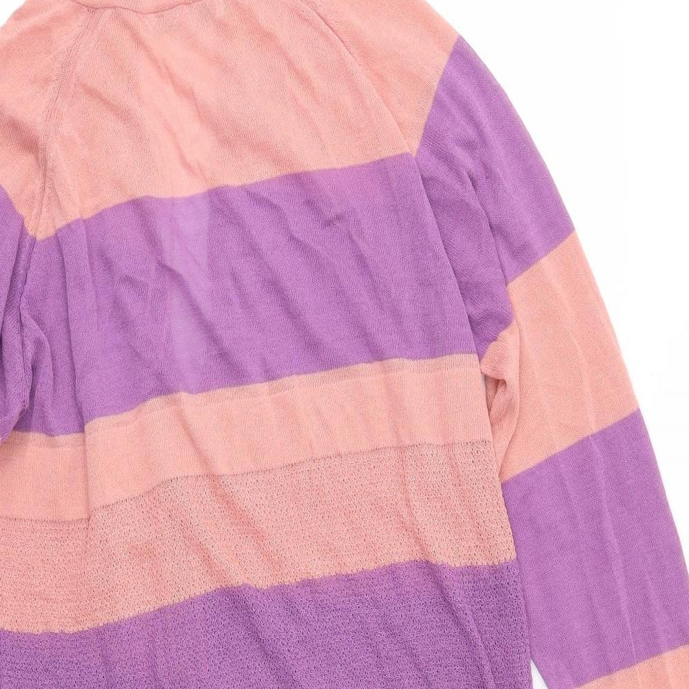 NEXT Womens Pink Striped  Cardigan Jumper Size 10