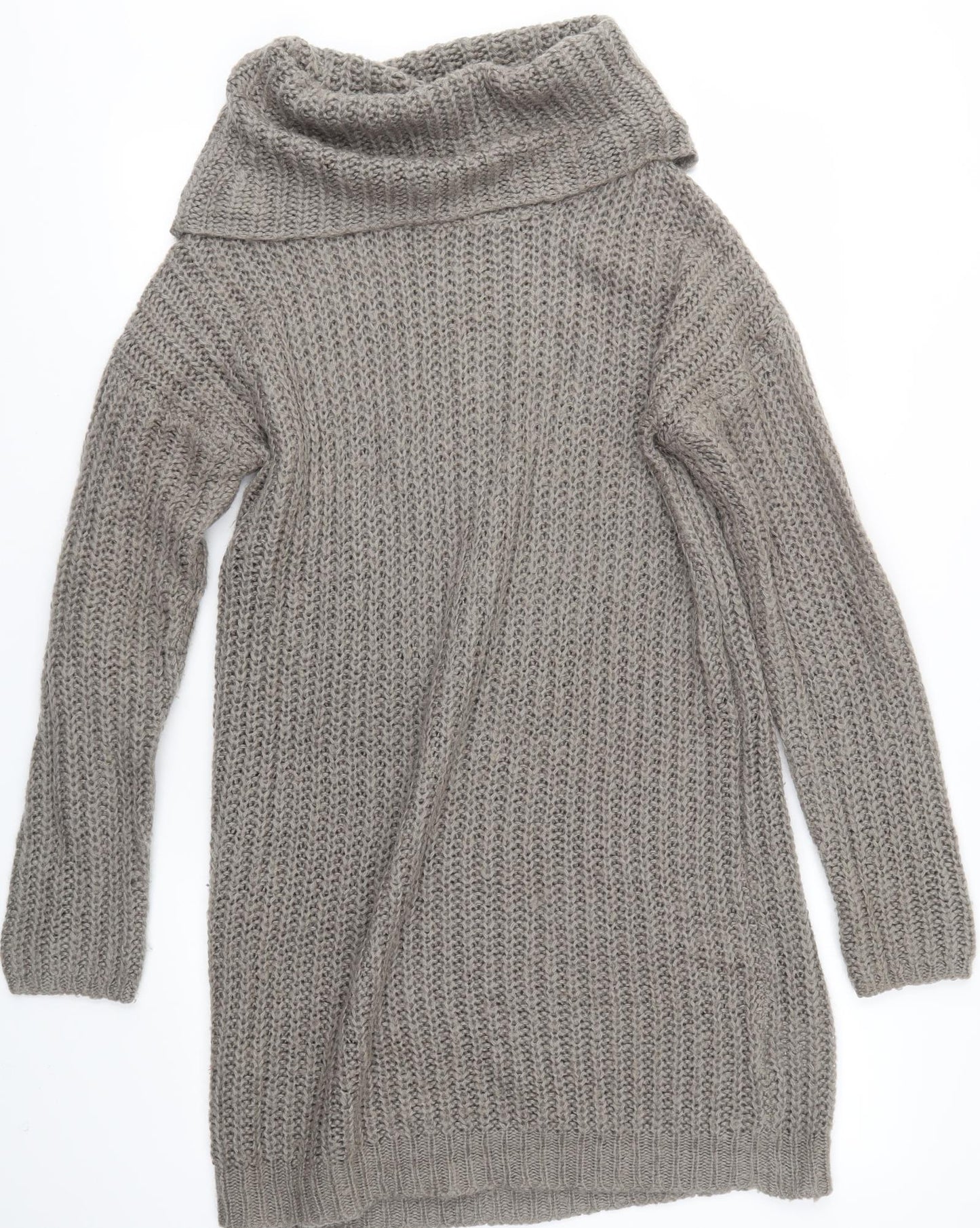 Brave Soul Womens Grey   Jumper Dress  Size S