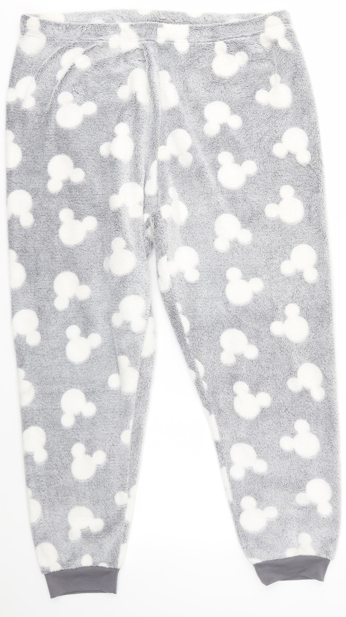 Primark Womens Grey Solid   Pyjama Pants Size XL  - Mickey Mouse Disney