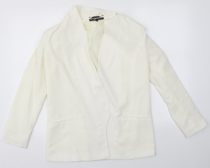 Missguided Womens Ivory Jacket Size 10