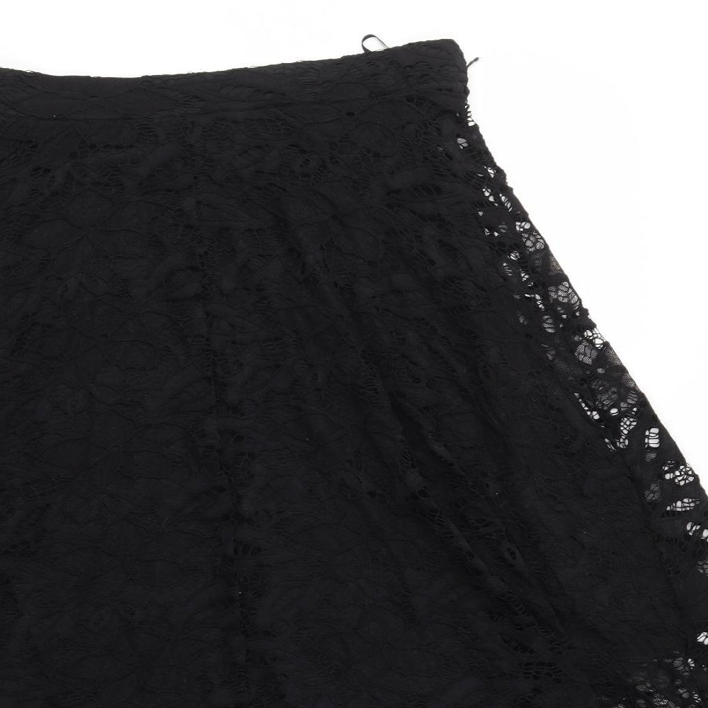 Envy Womens Black  Lace A-Line Skirt Size 12