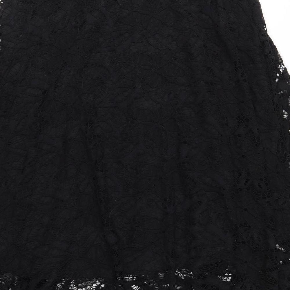 Envy Womens Black  Lace A-Line Skirt Size 12