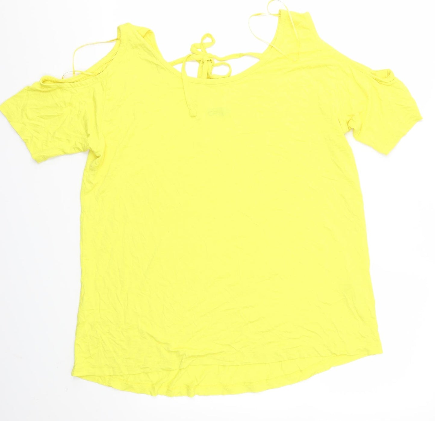 F&F Womens Yellow   Basic T-Shirt Size 16