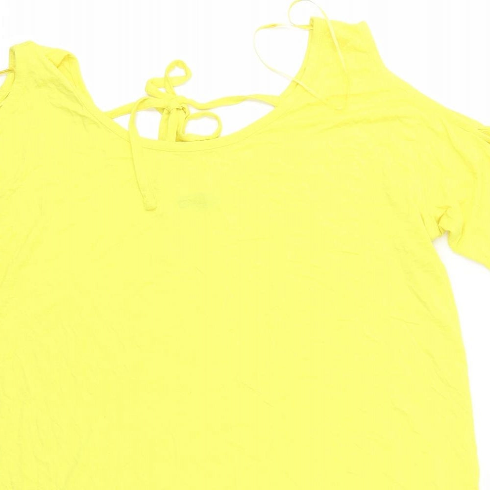 F&F Womens Yellow   Basic T-Shirt Size 16