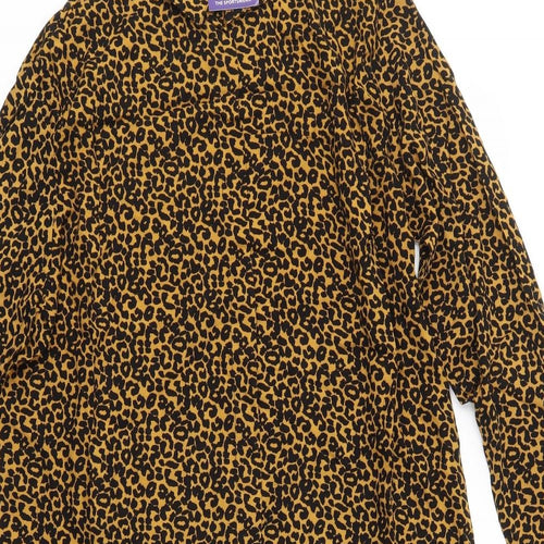 MY. POLOX Womens Brown Animal Print  Shirt Dress  Size XL