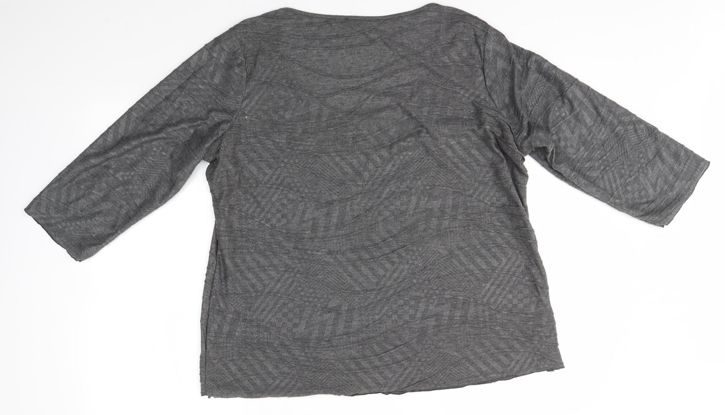 Preworn Womens Grey   Basic Blouse Size XL