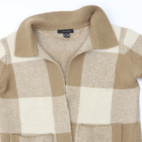 Primark Womens Brown Check  Cardigan Jumper Size M