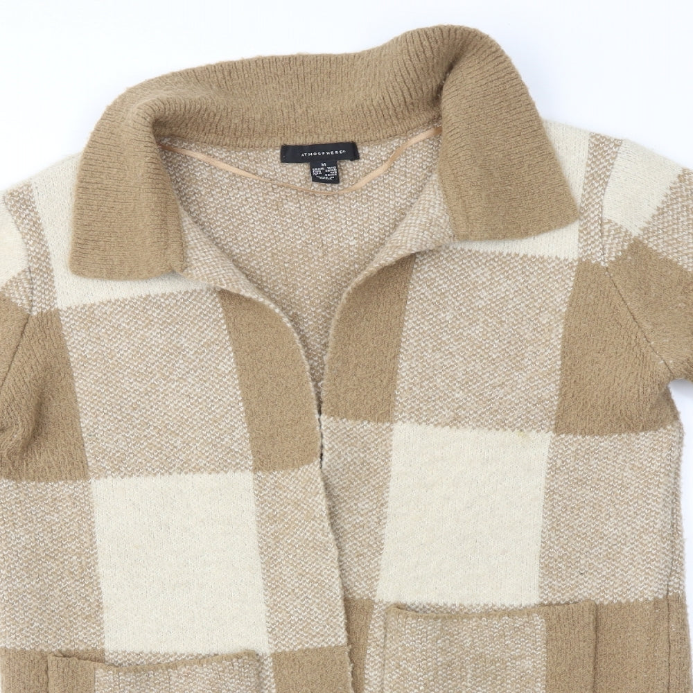 Primark Womens Brown Check  Cardigan Jumper Size M