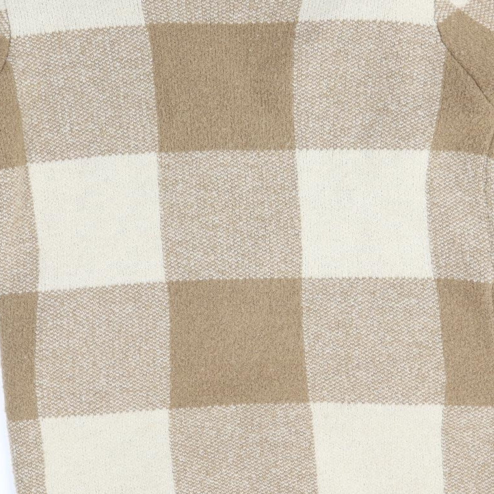 Primark Womens Brown Check  Cardigan Jumper Size M