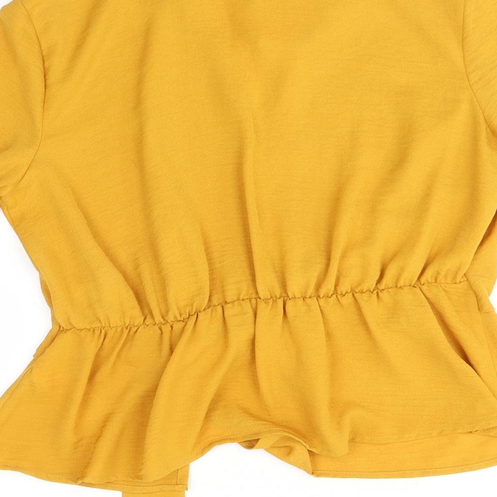 Topshop Womens Yellow   Basic Blouse Size 12