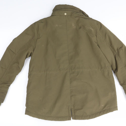 H&M Girls Green   Overcoat Coat Size 10-11 Years