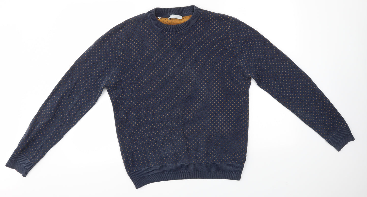 Selected Homme Mens Blue   Pullover Jumper Size M